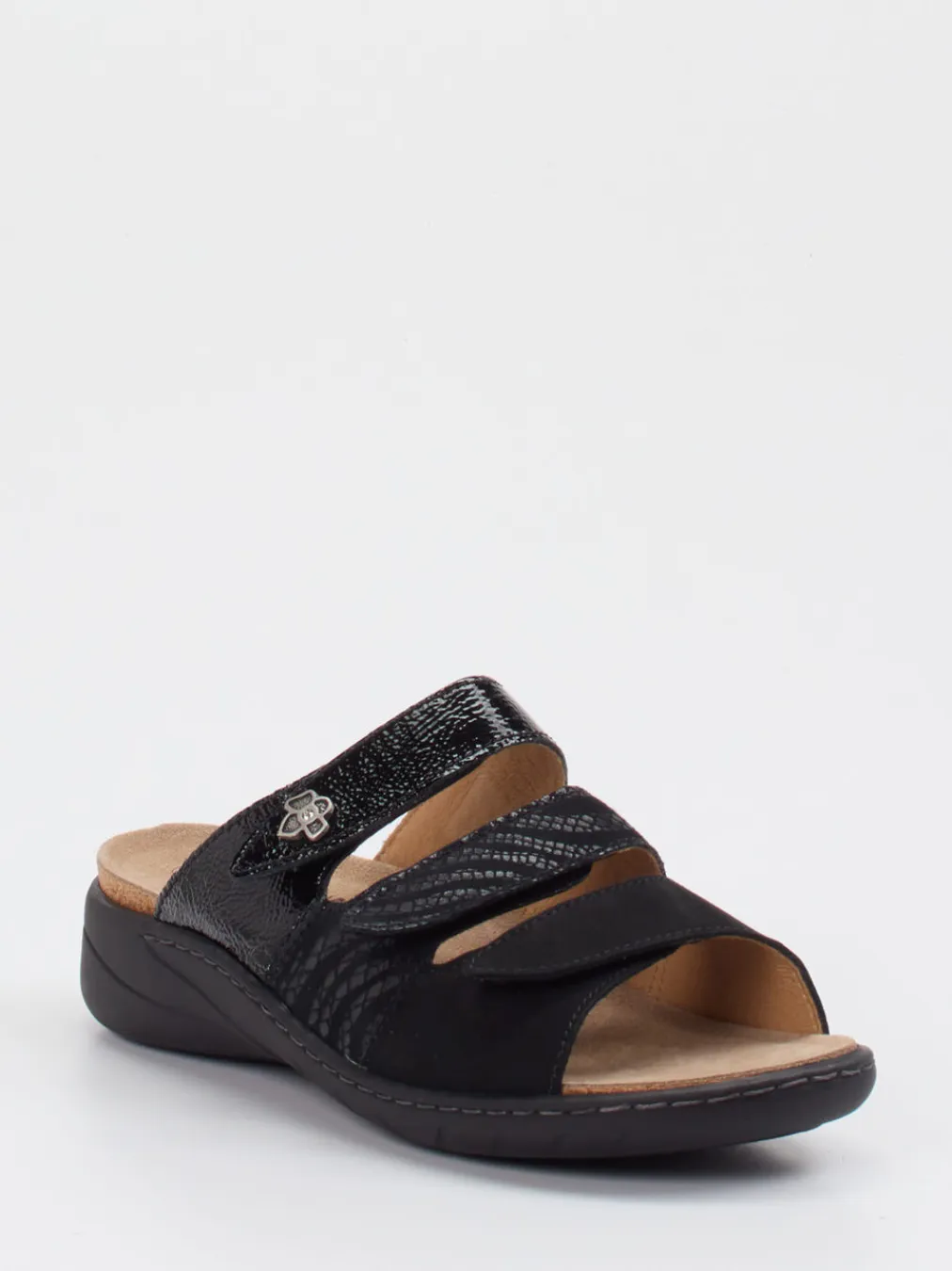 – Komfort-Pantolette aus Lackleder-Solidus Clearance