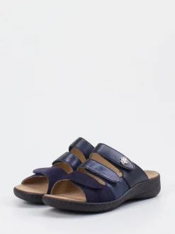 – Komfort-Pantolette aus Metallicleder-Solidus Outlet