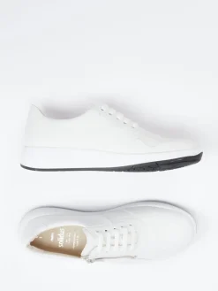 – Komfort-Sneaker aus Kalbleder Offwhite-Solidus Hot