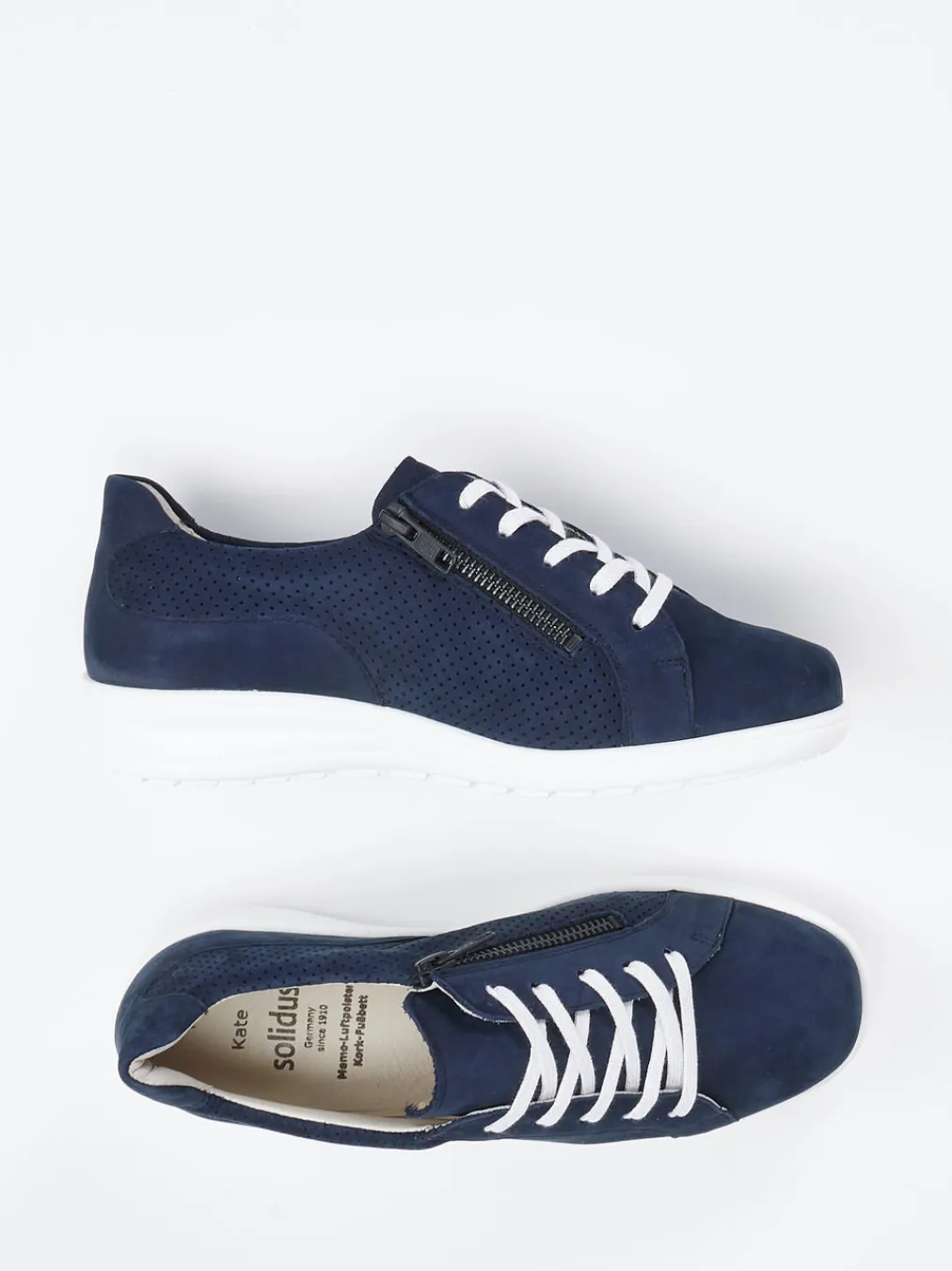 – Komfort-Sneaker aus Nubukleder marine-Solidus Best