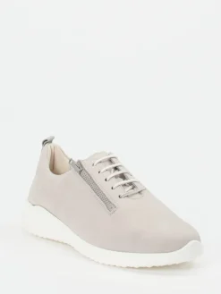 – Komfort-Sneaker aus Nubukleder hell-Solidus Outlet