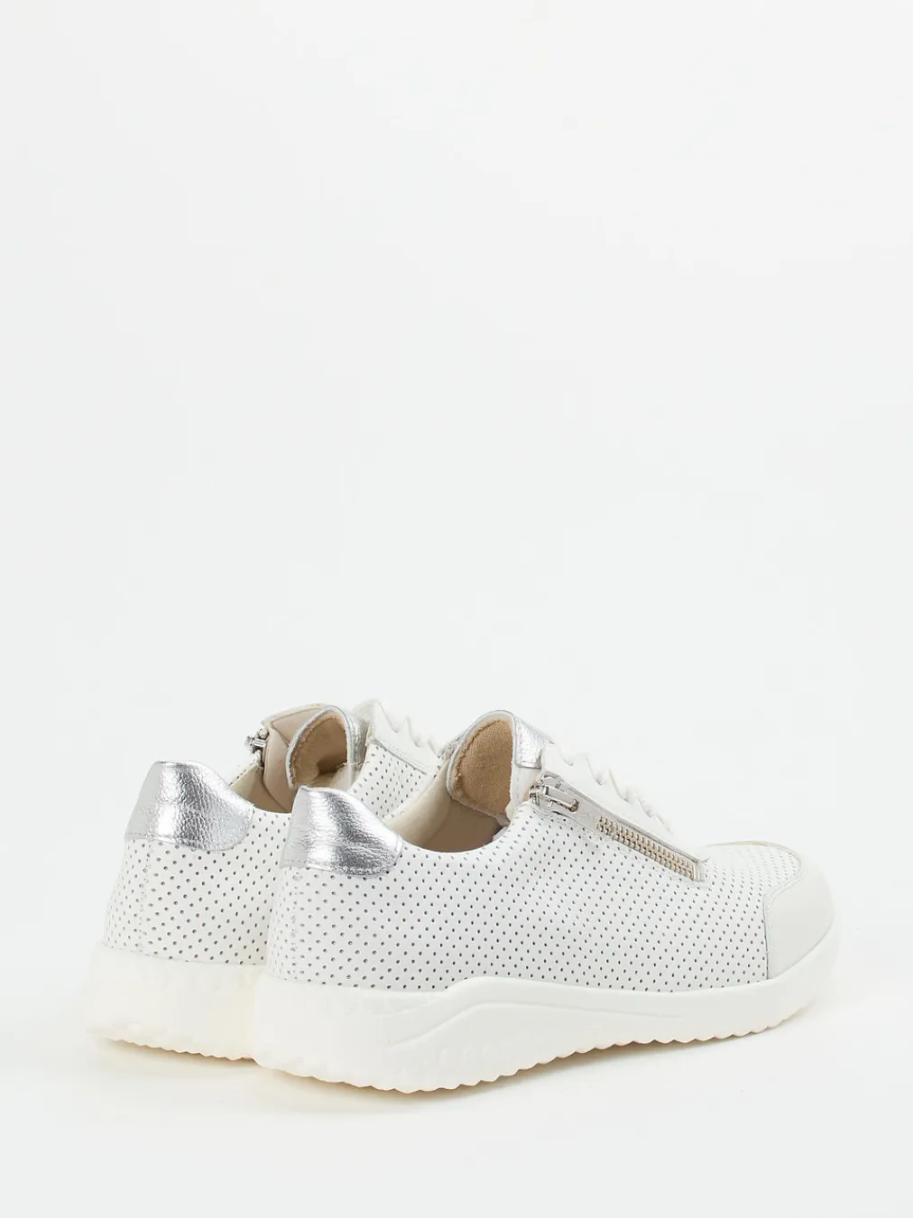 – Komfort-Sneaker aus Kalbleder Offwhite-Solidus