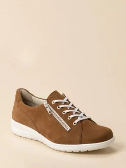 – Komfort-Sneaker aus Nubukleder cognac-Solidus Sale