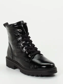 – Schnürstiefelette aus Lackleder-Solidus New