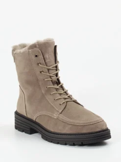 – Stiefelette aus Veloursleder taupe-Solidus Sale