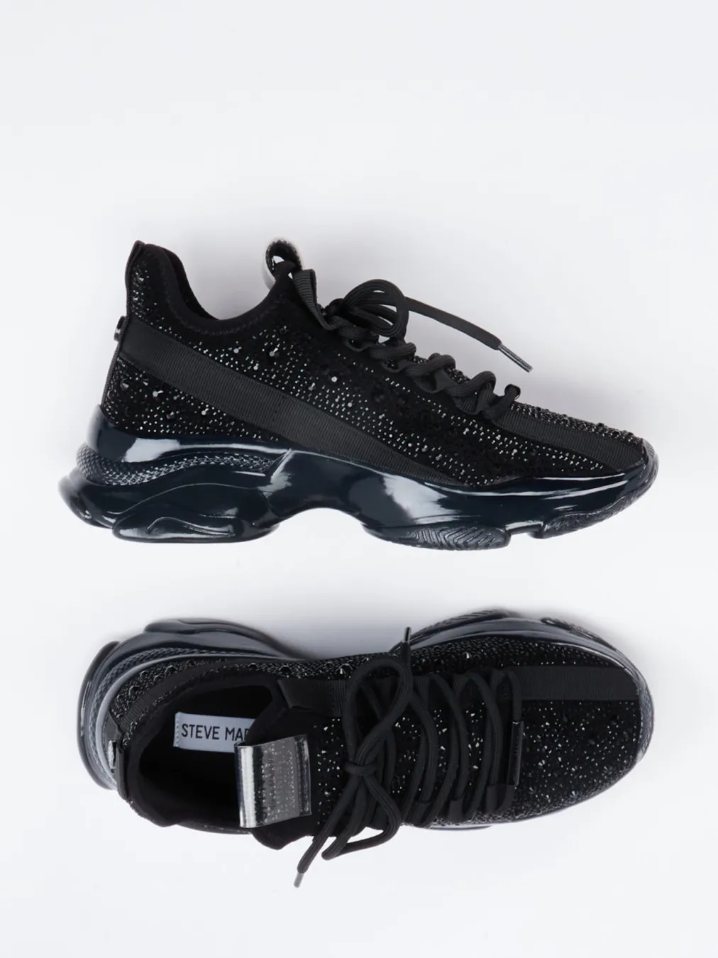 – Chunky Sneaker aus Synthetik mit Strass-Steve Madden