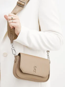 – Crossbody Bag aus Leder in Taupe-Steve Madden Outlet