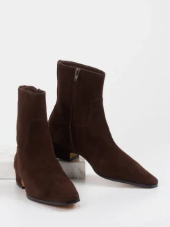 – Stiefelette aus Kalbleder Dunkel-Steve Madden Outlet