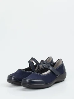 – Mary Jane aus Velours- und Glattleder-Stuppy New