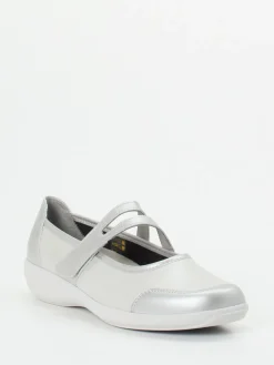 – Mary Jane Ballerina aus Stretch in Silber-Stuppy Sale