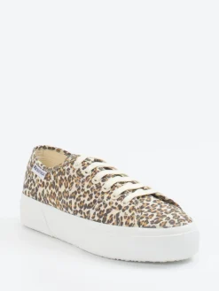 – Plateau-Sneaker aus Textil mit Leo-Print-Superga Sale