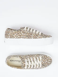 – Plateau-Sneaker aus Textil mit Leo-Print-Superga Sale