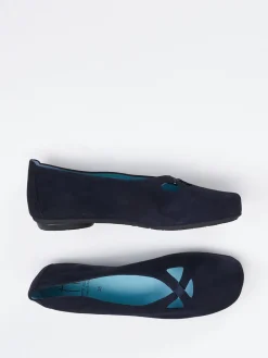 – Ballerinas aus Veloursleder dunkel-Thierry Rabotin Clearance