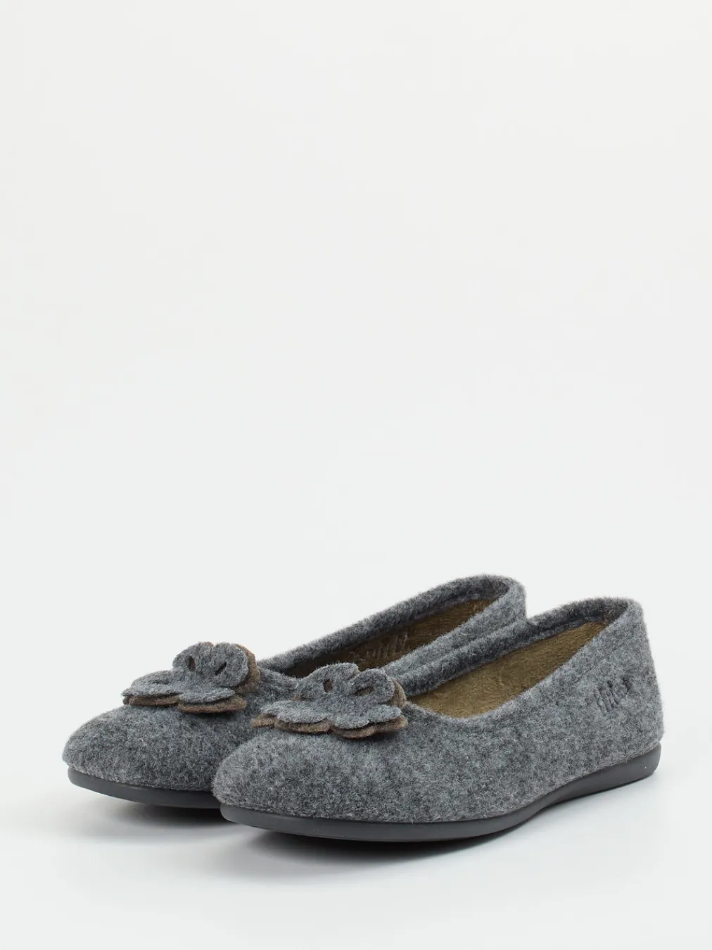 – Ballerina-Hausschuh aus Wollfilz anthrazit-Thies Outlet