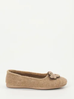 – Ballerina-Hausschuh aus Wollfilz beige-Thies Outlet