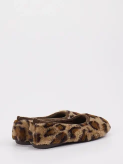 – Ballerina-Hausschuh aus Textil mit Leomuster-Thies