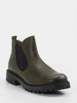 – Chelsea Boots aus Kalbleder Oliv-Think Discount