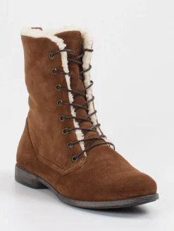 – Stiefeletten aus Veloursleder mittel-Think Best