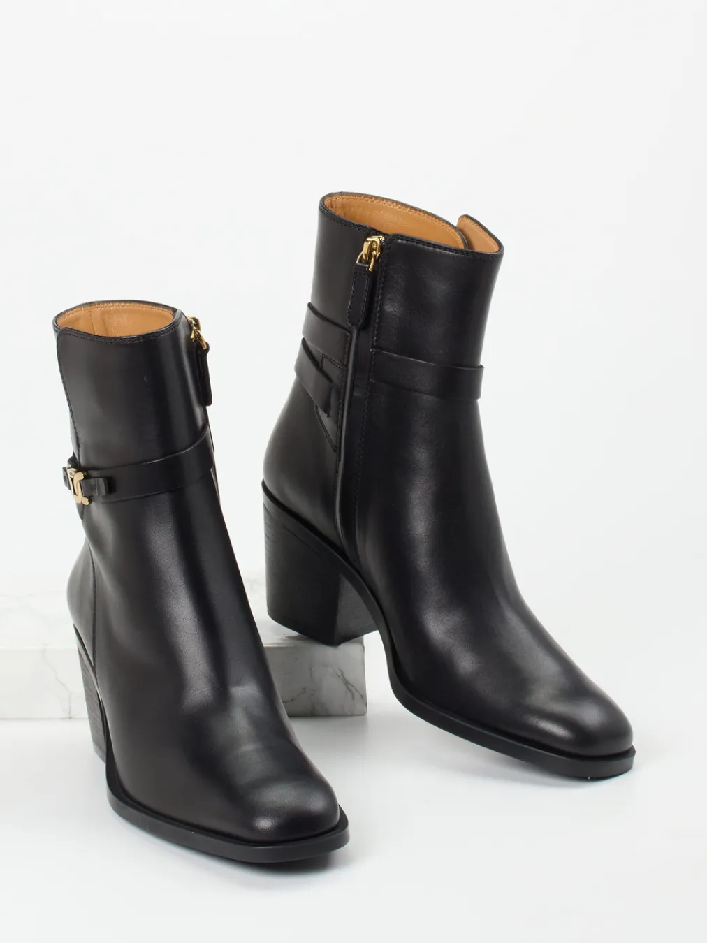 – Blockabsatz-Stiefeletten aus Kalbleder-Tod's Outlet