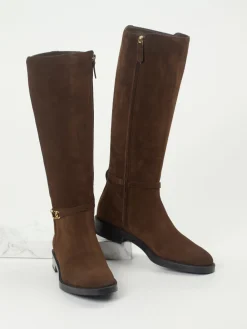 – Kniehohe Stiefel aus Veloursleder-Tod's Discount