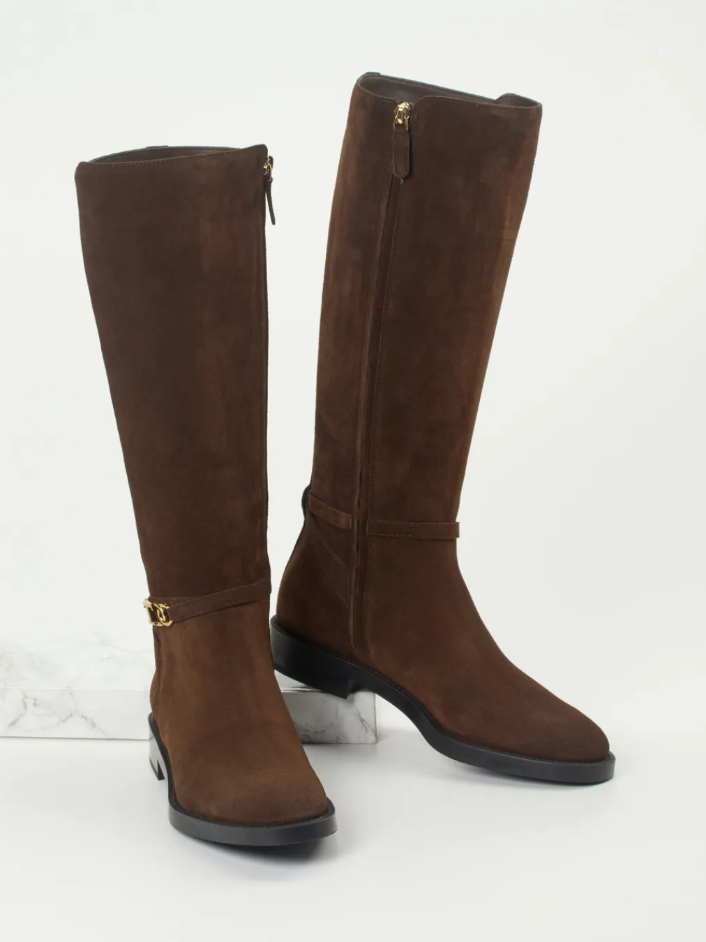 – Kniehohe Stiefel aus Veloursleder-Tod's Discount