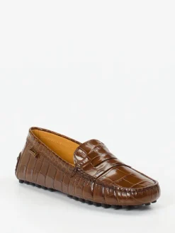 – Loafer aus geprägtem Leder in-Tod's Outlet