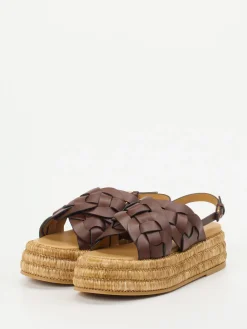 – Plateau-Sandalen aus em Flechtleder-Tod's Best