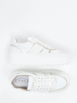 – Plateau-Sneaker aus Kalbleder -Gold-Tod's Sale