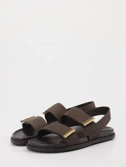 – Riemensandalen aus Leder Dunkel-Tod's Discount