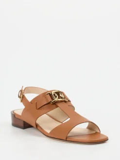 – Sandalen aus Kalbleder in Cognac-Tod's New