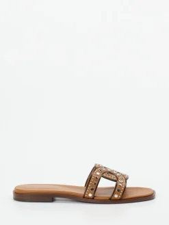 – Slides aus Kalbleder mit Nietenbesatz-Tod's Hot