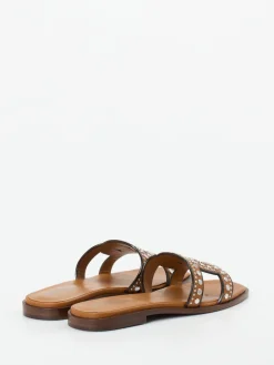 – Slides aus Kalbleder mit Nietenbesatz-Tod's Hot