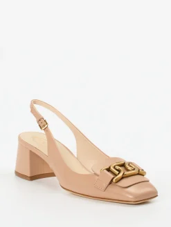 – Slingback-Pumps aus Kalbleder Nude-Tod's
