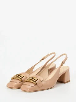 – Slingback-Pumps aus Kalbleder Nude-Tod's