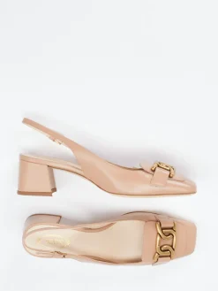 – Slingback-Pumps aus Kalbleder Nude-Tod's