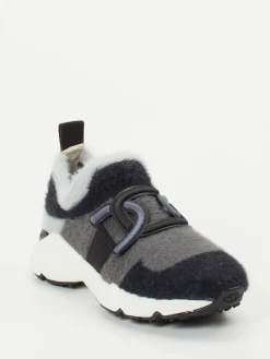 – Slip-On-Sneaker aus Textil in Anthrazit-Tod's New