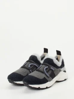 – Slip-On-Sneaker aus Textil in Anthrazit-Tod's New