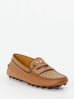 – Slipper aus Kalbleder mit Nietenbesatz-Tod's Discount