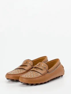 – Slipper aus Kalbleder mit Nietenbesatz-Tod's Discount