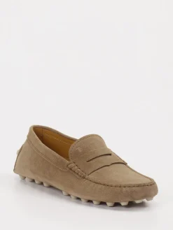 – Slipper aus Veloursleder in Taupe-Tod's Best