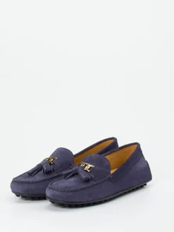 – Slipper aus Veloursleder in Dunkel-Tod's Best