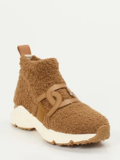 – Sneaker aus Teddy-Textil in Karamell-Tod's Clearance