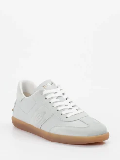 – Sneaker aus Velours- und Glattleder hell-Tod's Clearance