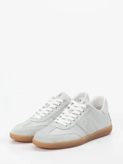 – Sneaker aus Velours- und Glattleder hell-Tod's Clearance