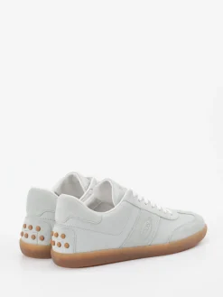 – Sneaker aus Velours- und Glattleder hell-Tod's Clearance