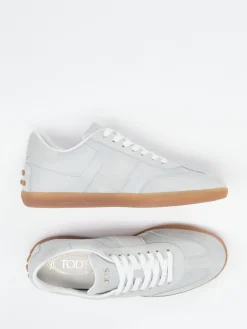 – Sneaker aus Velours- und Glattleder hell-Tod's Clearance