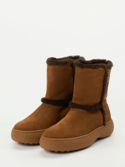 – Winterboots aus Veloursleder kastanien-Tod's Online