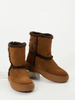 – Winterboots aus Veloursleder kastanien-Tod's Online