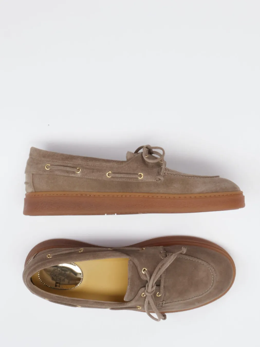– Bootsschuh aus Veloursleder in Taupe-Truman's Outlet