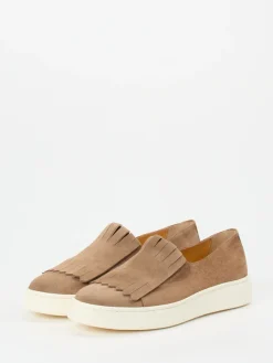 – Fransen-Loafer aus Veloursleder Sand-Truman's Best